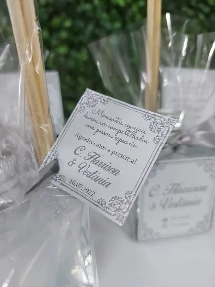 Lembrancinha Aromatizador 50ml / Bodas de Prata