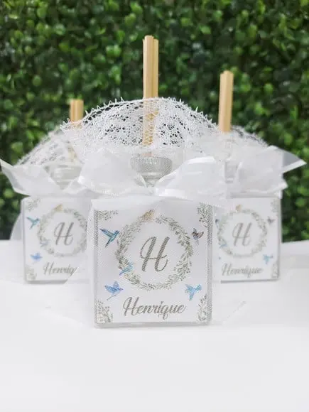 Lembrancinha Aromatizador 50ml / Passarinhos Menino