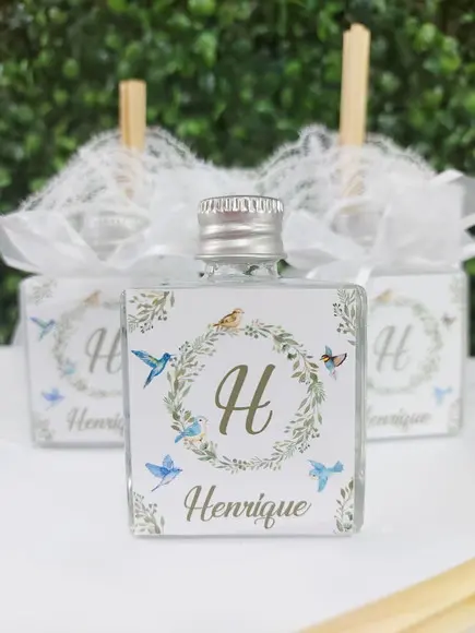 Lembrancinha Aromatizador 50ml / Passarinhos Menino