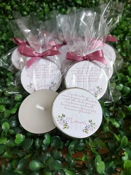Lembrancinha Latinha com Vela Aromatizada