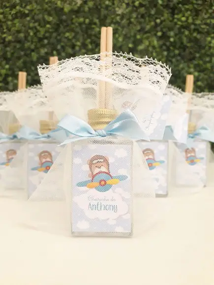 Lembrancinha para chá de bebê - urso aviador