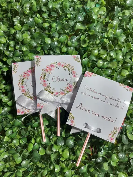 Lembrancinha Pirulito Coração Personalizado
