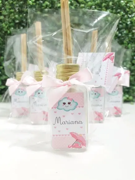 Montado -lembrancinha 40 ml Frasco Pet - Chuva de Amor