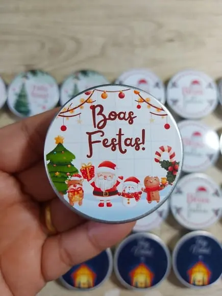 Natal - Latinha com Vela Perfumada - Lembrança 30g