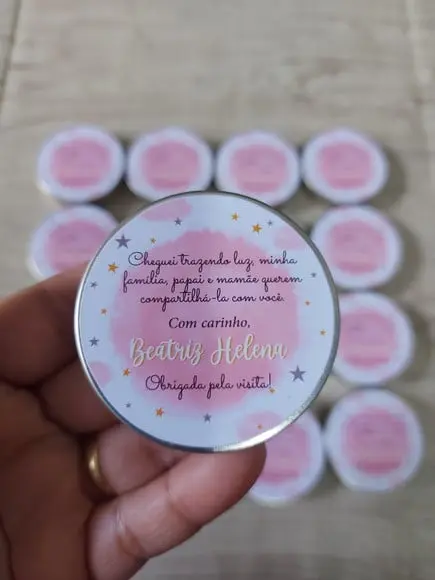 Vela Perfumada na Latinha / Lembrancinha Estrelas