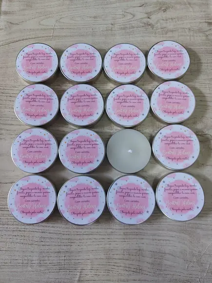 Vela Perfumada na Latinha / Lembrancinha Estrelas