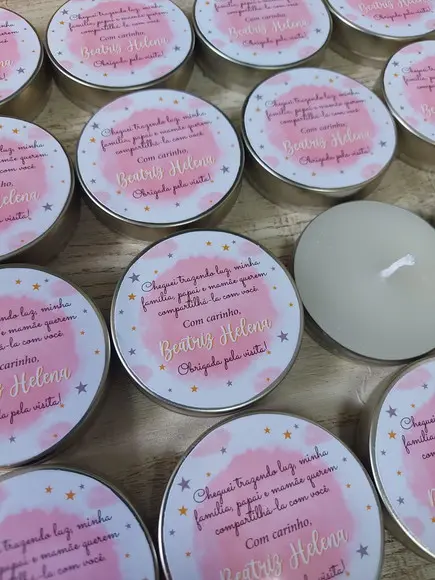 Vela Perfumada na Latinha / Lembrancinha Estrelas
