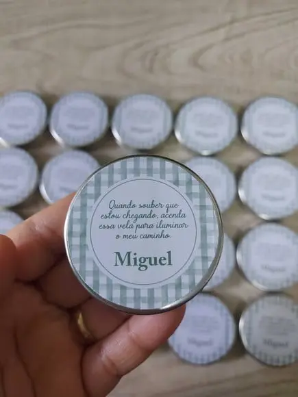 Vela Perfumada na Latinha / Xadrez Vichy