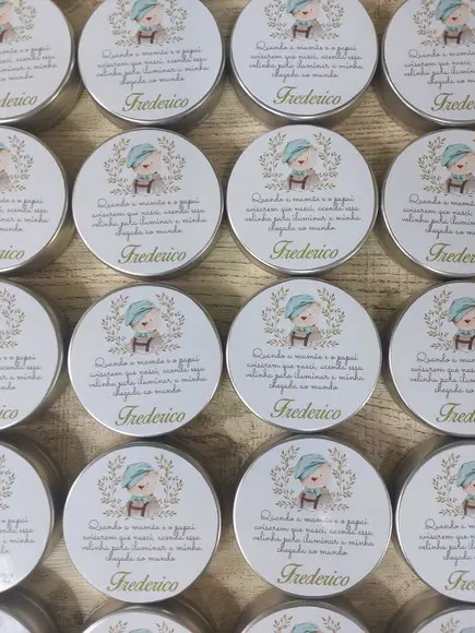Vela Perfumada na Latinha / Lembrancinha Ursinho