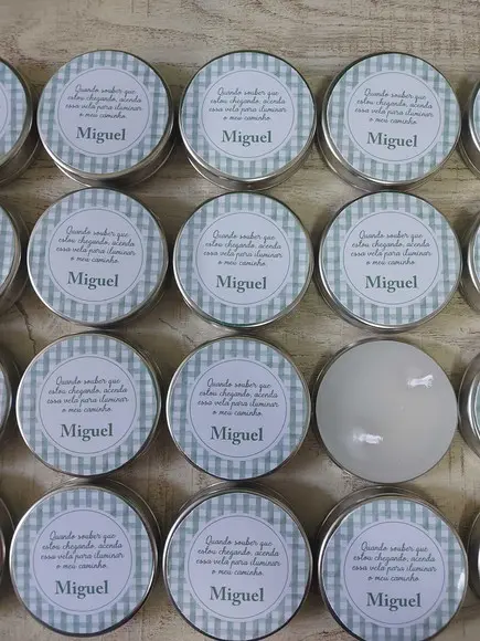 Vela Perfumada na Latinha / Xadrez Vichy