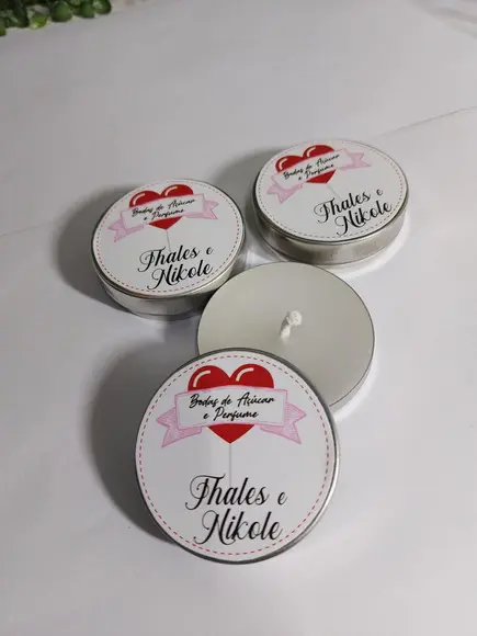 Vela Perfumada na Latinha/ Bodas de Açúcar