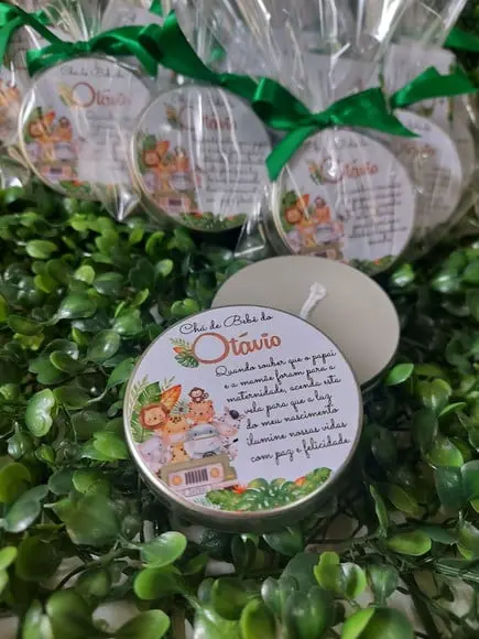 Vela Perfumada na Latinha/safari Menino