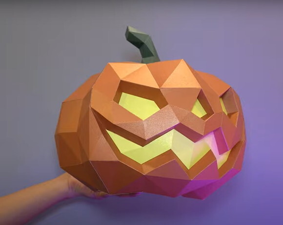 Abóbora Terror Arquivo de Corte Low Poly 3d (em Svg, Studio3