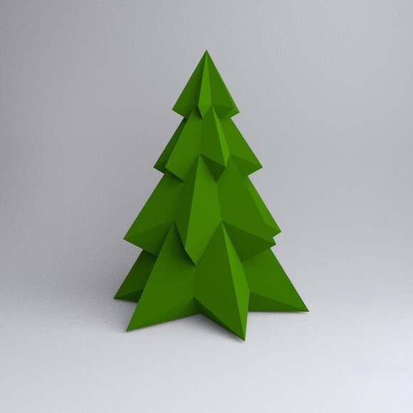Árvore de Natal - Arquivo de Corte Low Poly 3d (em Pdf)