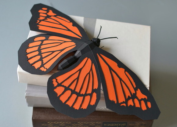 Borboleta - Arquivo de Corte Low Poly 3d (em Pdf)