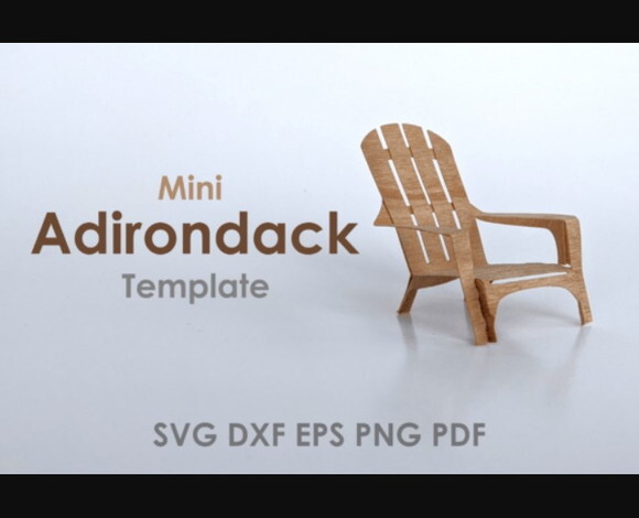 Cadeira de Praia Miniatura 3d Dollhouse Dxf Eps pdf Svg Png