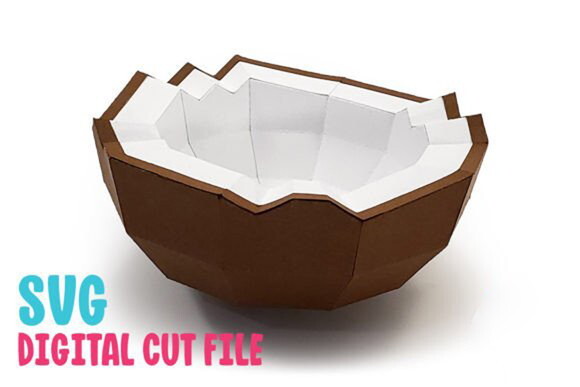 Coco Tropical - Arquivo de Corte Low Poly 3d (em Dxf, Svg)