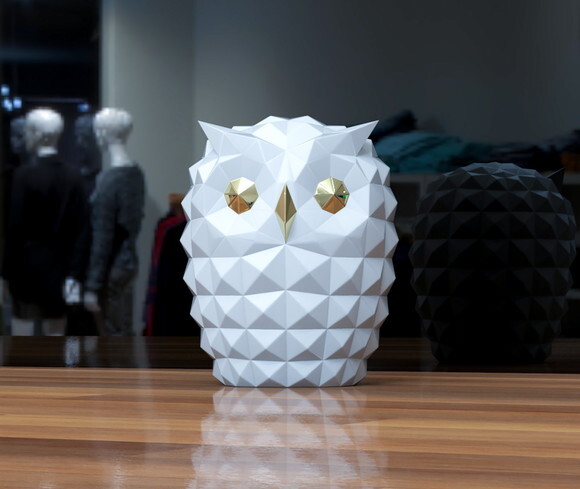 Coruja Corujinha - Arquivo de Corte Low Poly 3d (em Pdf)