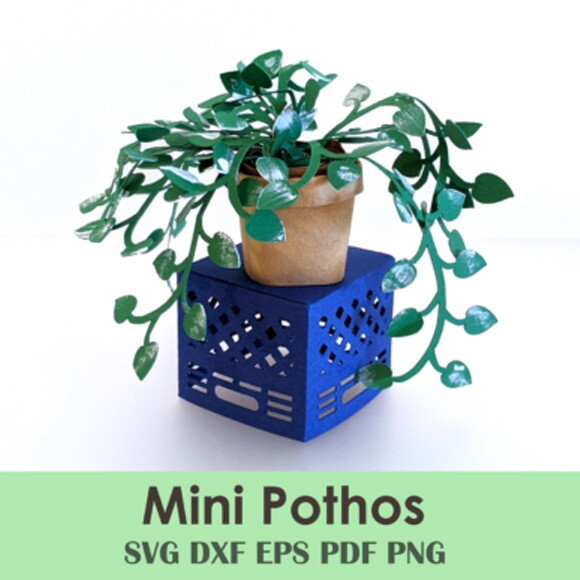 Jiboia Planta 12 Miniatura 3d Dollhouse Dxf Eps pdf Svg Png