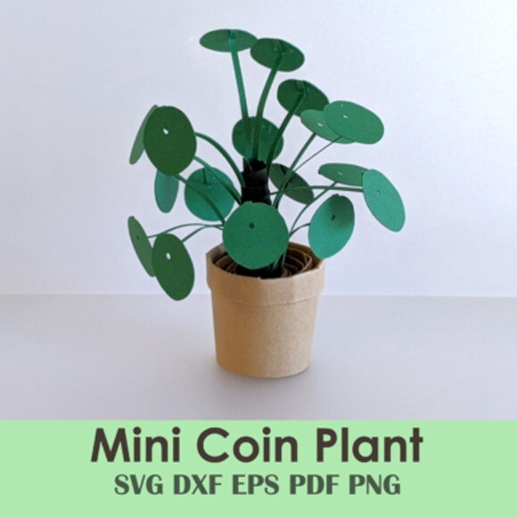 Pilea Planta 19 Miniatura 3d Dollhouse Dxf Eps pdf Svg Png