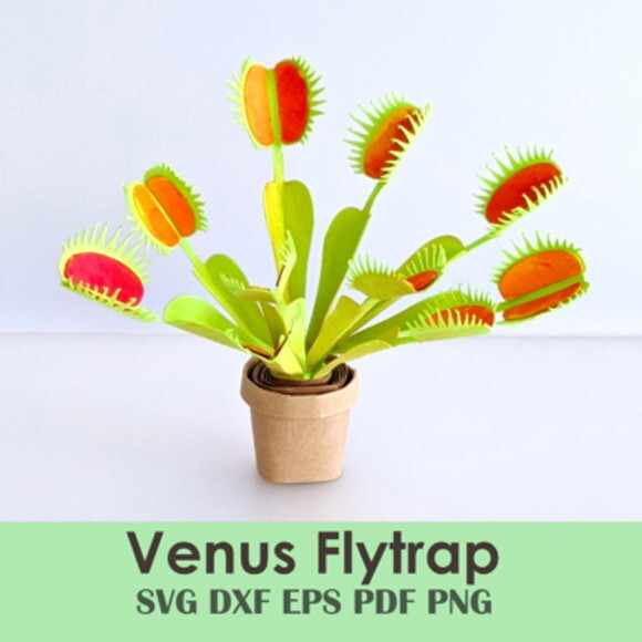 Planta Carnívora 22 Miniatura 3d Dollhouse Dxf Eps pdf Svg