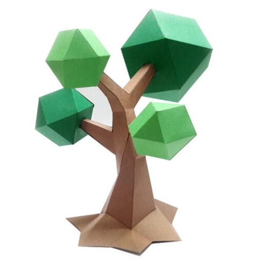 Árvore - Arquivo de Corte Low Poly 3d (em Pdf)