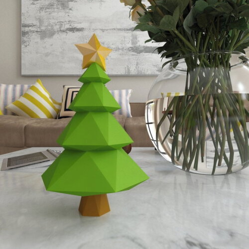 Árvore Natal Arquivo de Corte Low Poly 3d (em Pdf, Studio3)