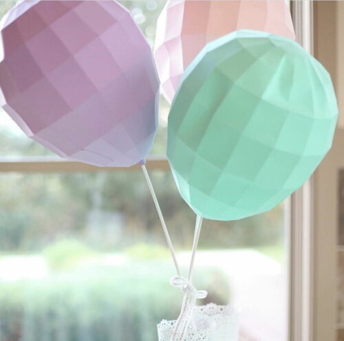 Balão de Festa - Arquivo de Corte Low Poly 3d (em Studio3)