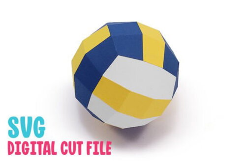 Bola - Arquivo de Corte Low Poly 3d (em Dxf, Svg)