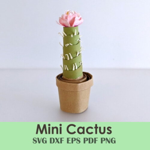 Cacto Planta 8 Miniatura 3d Dollhouse Dxf Eps pdf Svg Png