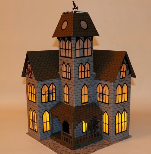 Casa do Terror - Arquivo de Corte Low Poly 3d (em Svg)
