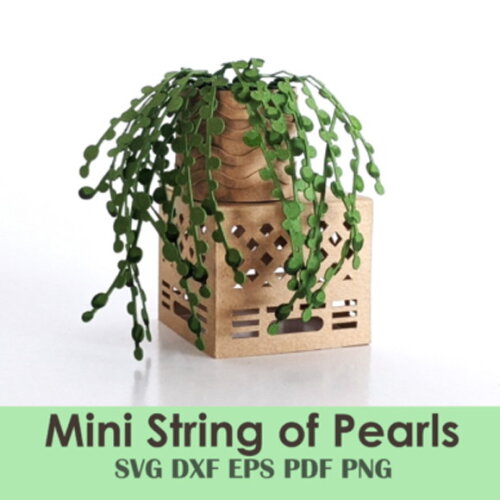 Colar de Pérola Planta 14 Miniatura 3d Dollhouse Dxf pdf Svg