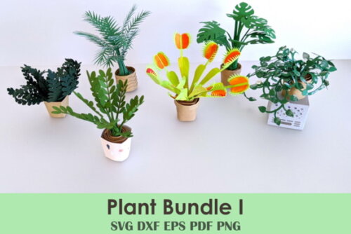 Coleção Plantas Miniatura 3d Dollhouse Dxf Eps pdf Svg Png