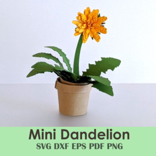 Dente de Leão 5 Miniatura 3d Dollhouse Dxf Eps pdf Svg Png