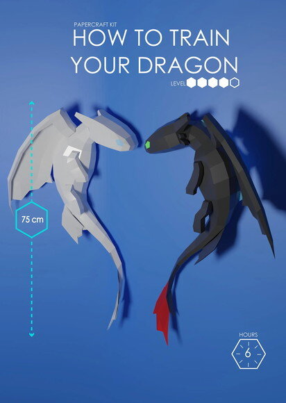 Filme Treinar Dragão - Arquivo de Corte Low Poly 3d (em Pdf)