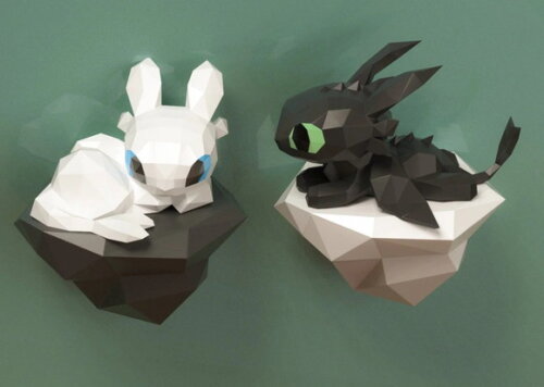 Filme Treinar Dragão - Arquivo de Corte Low Poly 3d (em Pdf)