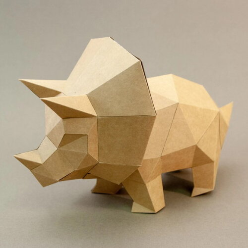 Kit Baby Dinossauros - Arquivo de Corte Low Poly 3d (em Pdf)