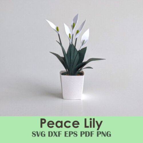 Lírio Planta 18 Miniatura 3d Dollhouse Dxf Eps pdf Svg Png
