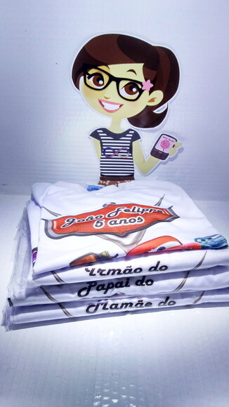 3 Camiseta personalizada carros disney