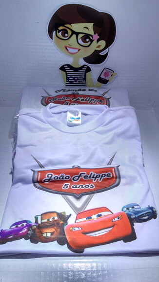 3 Camiseta personalizada carros disney