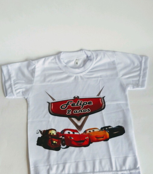 3 Camiseta Personalizada Carros Disney