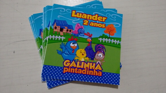 Adesivo pra caixa mdf galinha pintadinha
