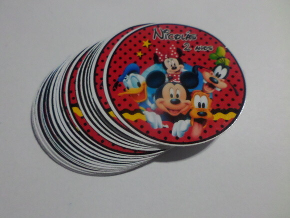 Adesivos para Latinha Mickey