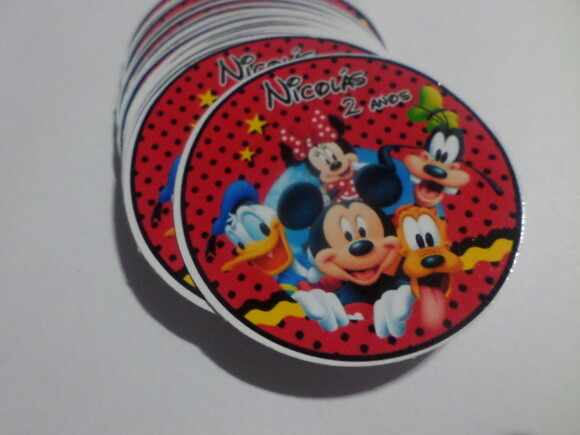 Adesivos para Latinha Mickey