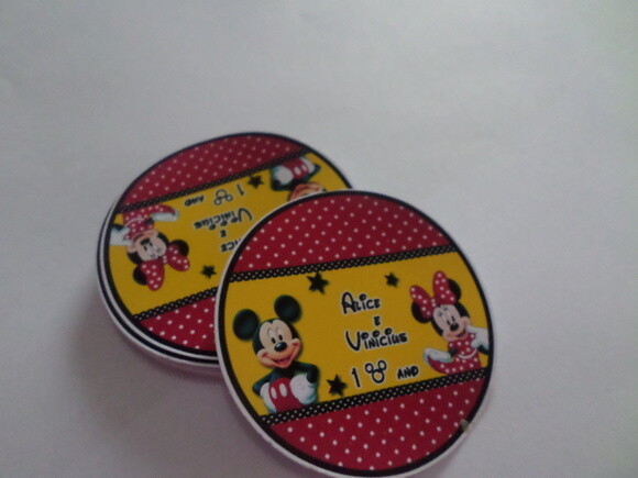 Adesivos para latinha mickey e minie