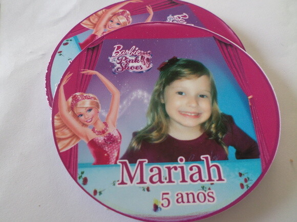 Adesivos para latinhas barbie sapatilhas