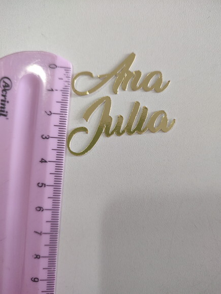 Aplique Lamicote Dourado Nomes