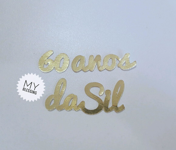 Aplique Lamicote Dourado Nomes