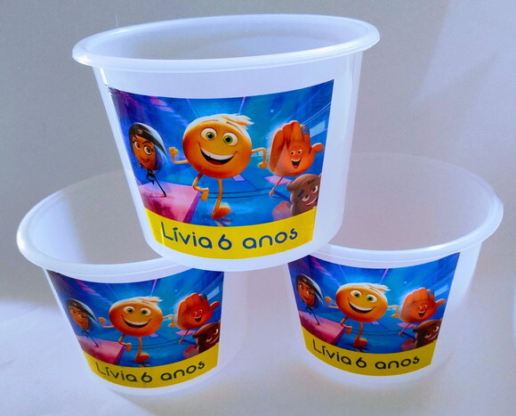 Balde de Pipoca Personalizado Emoji