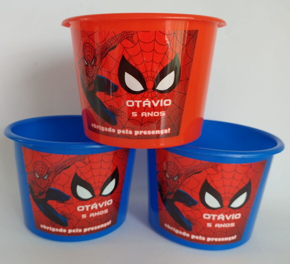 Balde de Pipoca Personalizado Homem Aranha